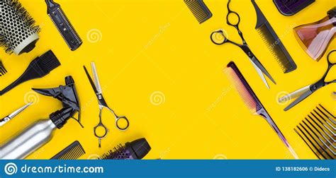Stylish Professional Hair Cutting Tool And Accessories With Copy Space