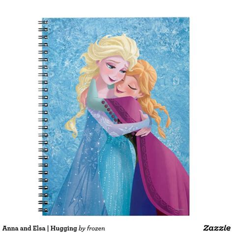 Frozen Custom Notebooks Anna And Elsa Hugging Spiral Notebook Frozen School Supplies