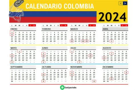 Calendario 2023 Colombia Con Festivos Pdf Y Excel