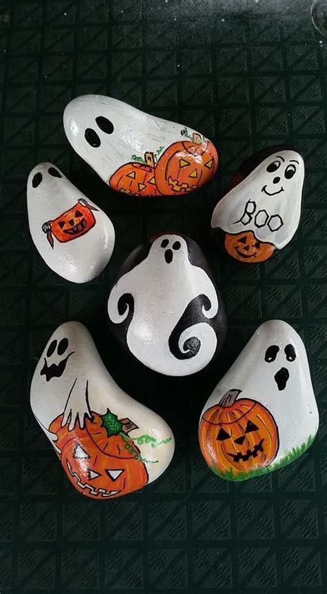 80 Scary Halloween Painted Rock Ideas Halloween Painting Rock Crafts