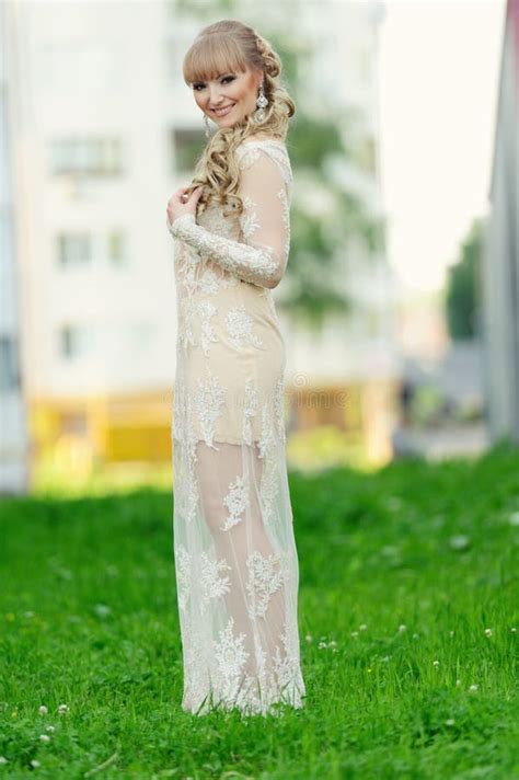 Portrait Of Beautiful Woman In White Dress Stock Image Image Of Cute Elegant 157077967