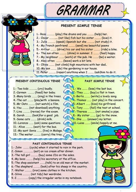 Grammar Exercises English Esl Worksheets For Distance Learning And Physical Classrooms English