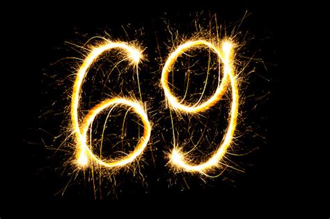 Major 6 add 9, a jazz chord. Number 69 Made With Sparklers Stock Photo - Download Image Now - iStock