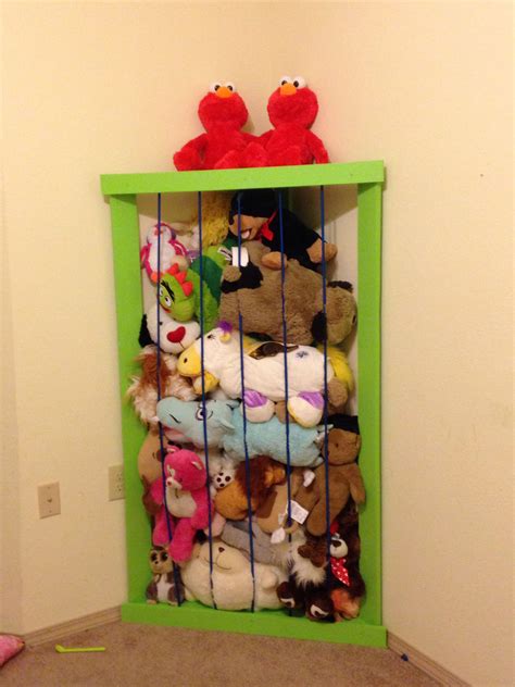 Easy building project for a kids room and organization of kids toys. Stuffed animal "zoo" | Stuffed animal storage, Diy stuffed ...