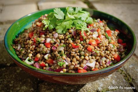 Salade de lentilles à l orientale A table les copains
