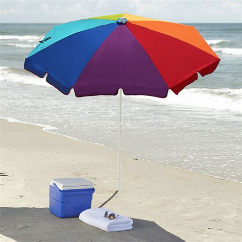 Essential Garden Steel Beach Umbrella 6ft Outdoor Living Patio