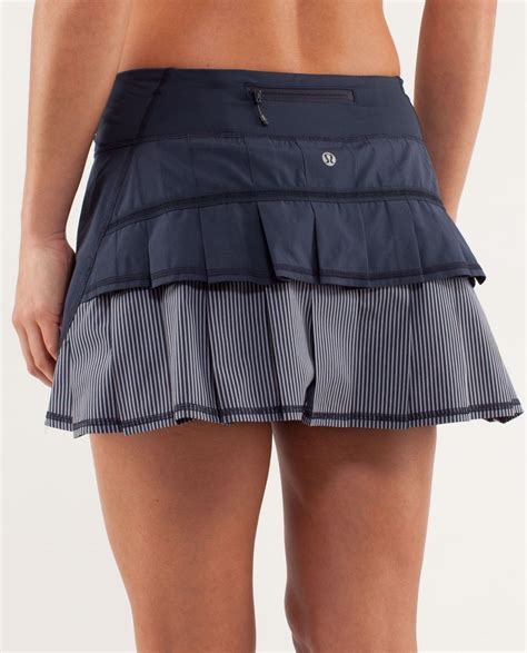 Lululemon Run Pace Setter Skirt Regular Inkwell Wagon Stripe