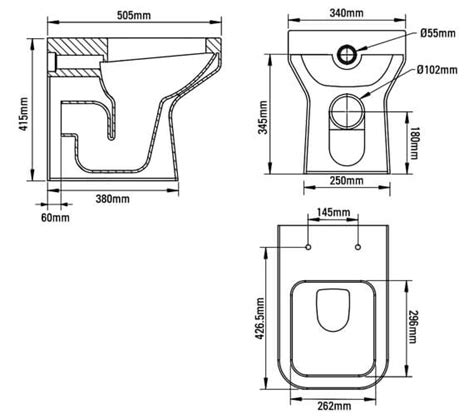 Roper Rhodes Hampton 600 X 359mm Back To Wall Wc Unit Ham600btww