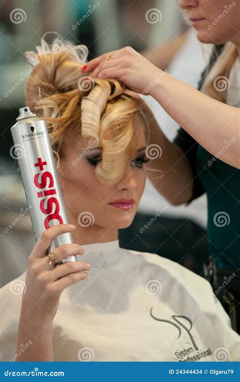 Stylist And His Model Editorial Stock Image Image Of Russian 24344434