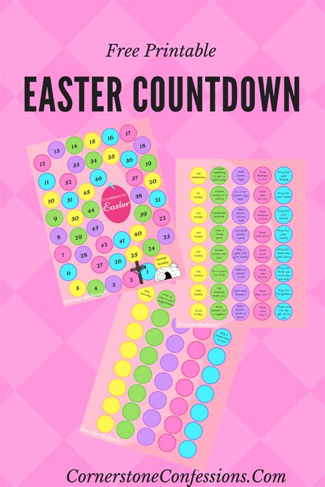 Easter Countdown Free Printable Easter Countdown Countdown
