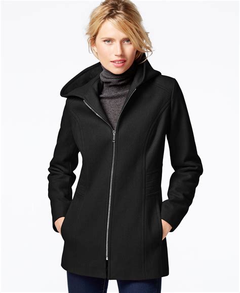 London Fog Hooded Zip Front Coat Coats Women Macys Coats For Women Fashion Clothes Design