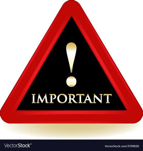 Important Black Sign Royalty Free Vector Image Vector Images Vector