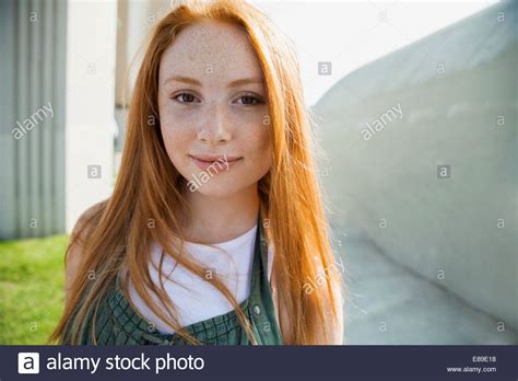 Close Up Portrait Of Teenage Girl Photo Stock Alamy