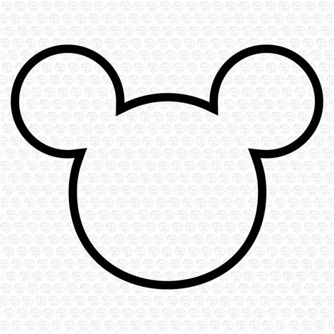 Mickey Mouse Head Outline Svg Mickey Svg Svg Files Disney Svg