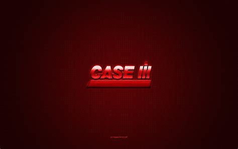 Case Ih Logo Red Shiny Logo Case Ih Metal Emblem Red Carbon Fiber