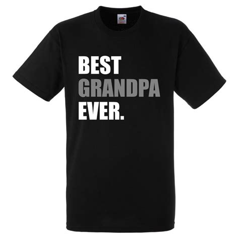 Grandpa Tshirt Best Grandpa Ever Top Tee Funny Novelty Dad Etsy