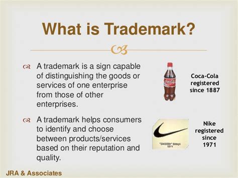 A trademark is a symbol, design, word, or phrase that identifies one business' goods or services from those of another. Intellectual Property Rights In India: Patents Trademarks ...