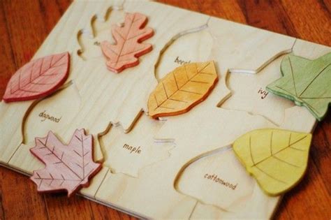 Wooden Leaf Puzzle Fall Colors By Justhatched On Etsy Leaves Puzzle