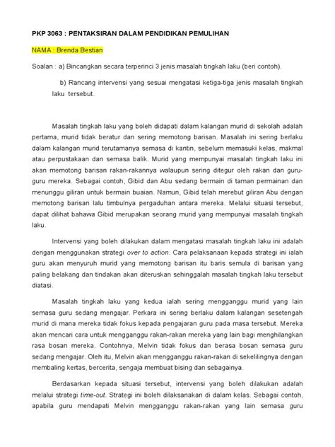 Penaksiran akan kemajuan, pertumbuhan, perkembangan dalam suatu program pendidikan Pkp 3063: Pentaksiran Dalam Pendidikan Pemulihan