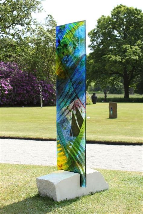 Fused Glass Garden Or Yard Outside And Outdoor Sculpture By Artist Arabella Marshall Titled