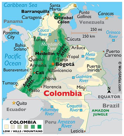 Andes Mountains Colombia Map Images And Photos Finder