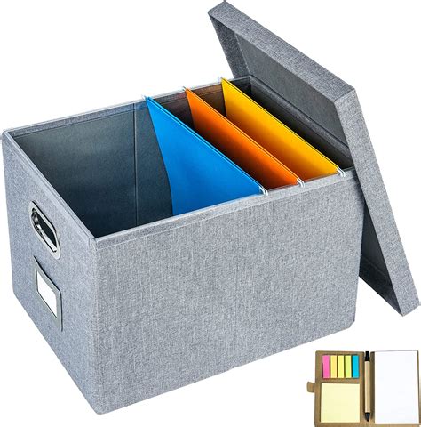 File Box Storage Organizer With Lid Notebook 3 Hanging
