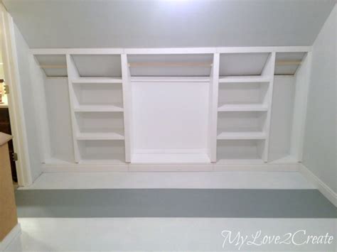 The shelves are usually too short, too narrow, or both. Slanted Wall built-ins, with Hidden Storage | My Love 2 Create