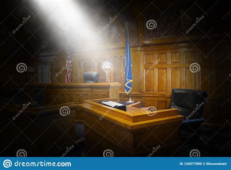 Witness Stand Law Court Room Courtroom Stock Photo Image Of Case