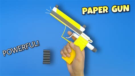 Origami Pistol Cara Membuat Pistol Dari Kertas Bisa Menembak Paper Gun YouTube