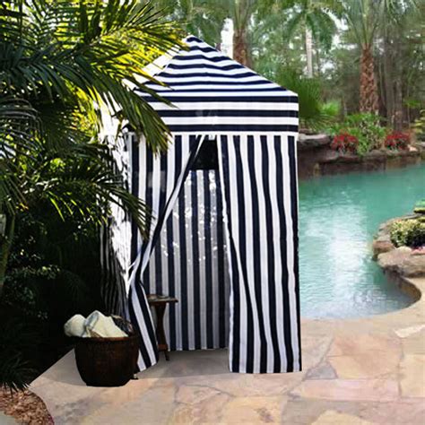 Portable Cabana Stripe Changing Room Privacy Tent Pool Camping Outdoor