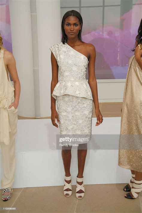 carmelita mendes poses in the rachel roy presentation spring 2009 at news photo getty images