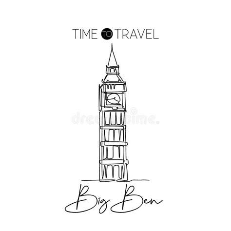 Clock Tower Line Drawing Stock Illustrations 302 Clock Tower Line