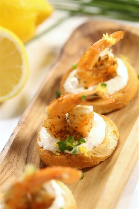 Soft cheese and walnuts or with onions and balsamic vinegar. Creamy Shrimp Bruschetta Appetizer Recipe | It Is a Keeper