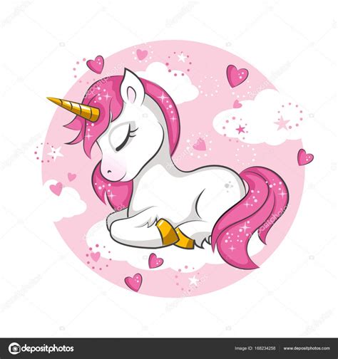 Little Pink Unicorn — Stock Vector © Sivanova 168234258