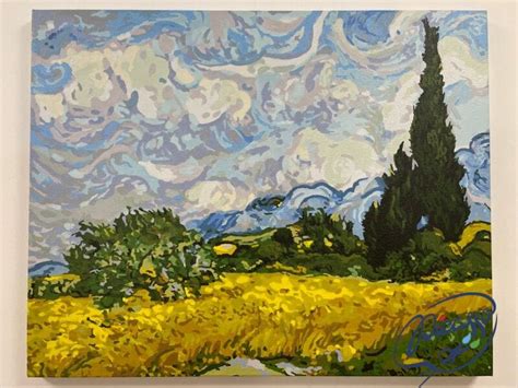 Pole Pszenicy Z Cyprysami Van Gogh Cmx Cm Obraz Do Namalowania