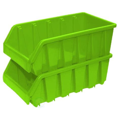 Basicwise Set Of 4 Plastic Storage Stacking Bins The Home Depot Canada