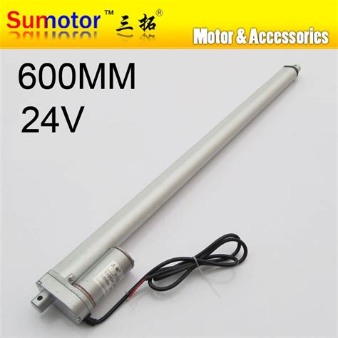 H600 24 Stroke 600mm Travel Electric Linear Actuator Dc Motor Dc 24v 10mms Heavy Duty Pusher