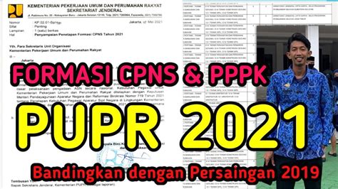 Formasi Cpns Dan Pppk Kementrian Pupr 2021 Youtube