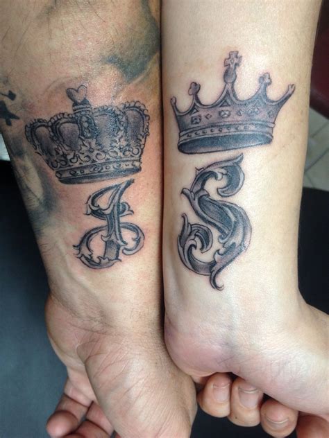 Catchy couple tattoos designs for rest of your life. Crown couples tattoos | Tattoos | Pinterest