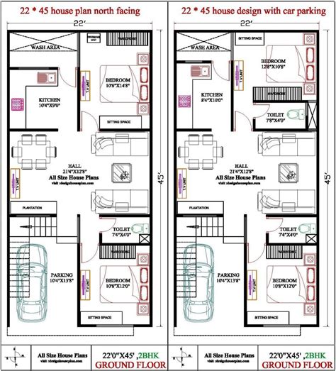 22 X 45 House Plan Top 2 22 By 45 House Plan 22 215 45 House Plan 2bhk