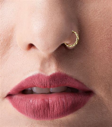 Gold Nose Ring 14k Nose Ring Gold Nose Ring Solid Gold Nose Etsy