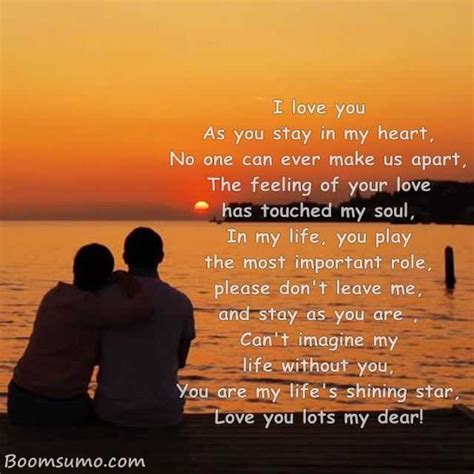 I Love You Poems Never Imagine My Life Without You Stay My Love