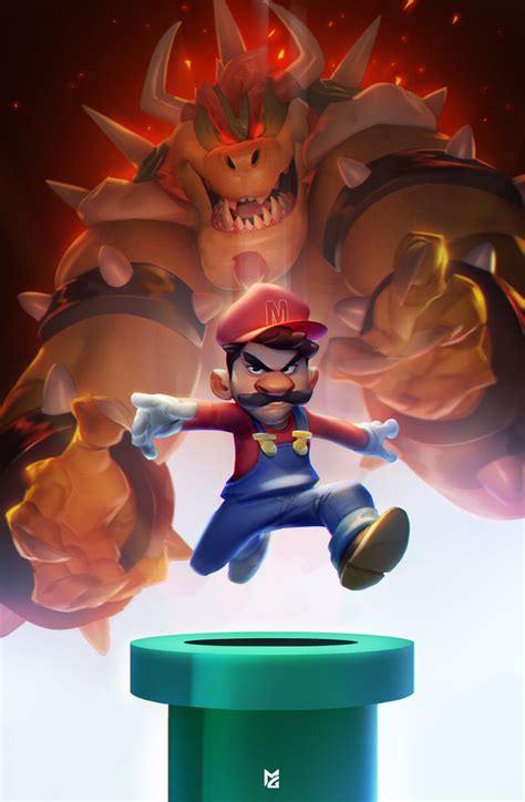 Artstation Super Mario X Bowser