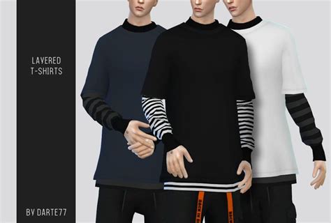 Layered T Shirts Darte77 Sims 4 Sims 4 Dresses Sims