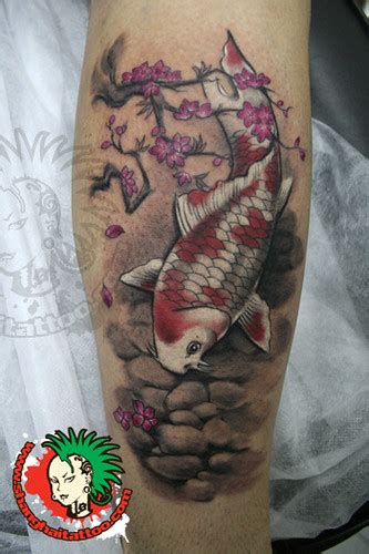 Traditional Chinese Watercolor Style Koi Tattoo Flickr Photo Sharing