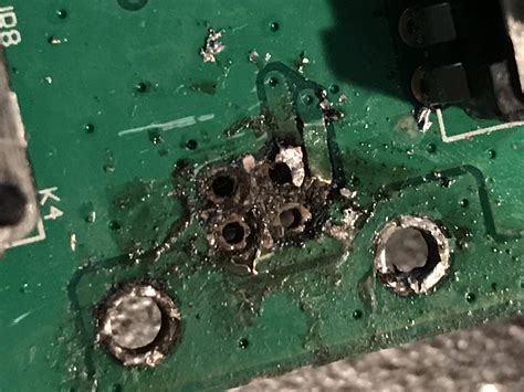 Soldering How Could I Repair These Burnt Pcb Holes And Tracks After