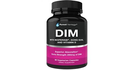 Pure Dim Supplement 250mg Diindolylmethane Plus Bioperine