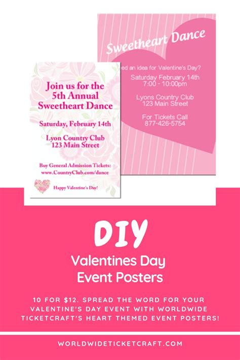 Diy Valentines Day Posters For Sweetheart Dance Worldwide