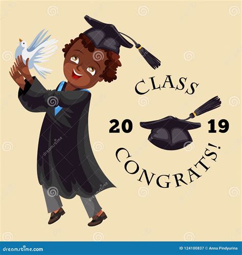 College Graduation Flat Colorful Poster With Inscription Class Congrats Vector Illustration