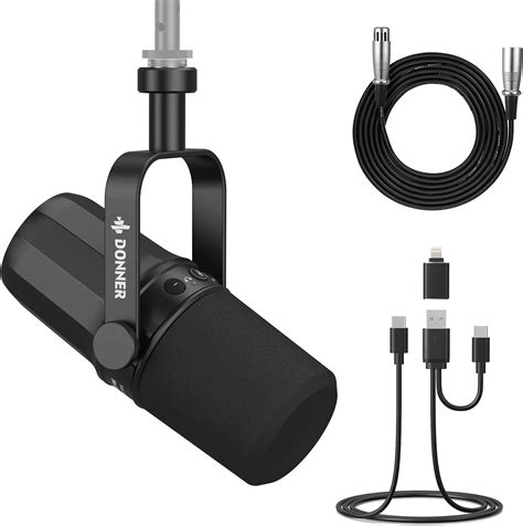 Donner Micrófono de podcast XLR USB micrófono de PC dinámico vocal